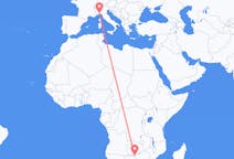 Flyg från Victoria Falls, Zimbabwe till Genua, Italien