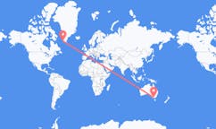 Flyreiser fra Melbourne, Australia, til Paamiut, Australia