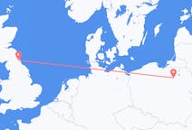 Flights from Szymany, Szczytno County, Poland to Newcastle upon Tyne, the United Kingdom
