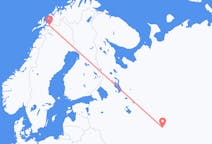 Fly fra Tjeboksary til Narvik