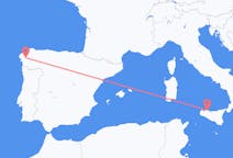Flights from Santiago de Compostela, Spain to Palermo, Italy