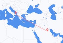 Flights from Qaisumah, Saudi Arabia to Brindisi, Italy