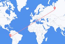 Flights from Lima, Peru to Noyabrsk, Russia