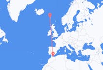 Vluchten van Al Hoceima, Marokko naar Sørvágur, Faeröer
