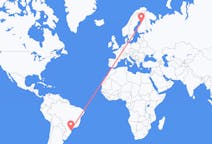 Flyreiser fra Joinville, Brasil til Uleåborg, Finland