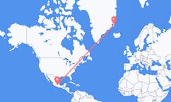 Flyg från Mexico City, Mexiko till Ittoqqortoormiit, Grönland