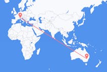 Flyreiser fra Parkes, Australia til Milano, Italia