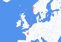 Flüge von Bergen, Norwegen nach Poitiers, Frankreich