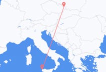Flyreiser fra Ostrava, Tsjekkia til Trapani, Italia