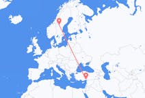 Flyreiser fra Östersund, Sverige til Adana, Tyrkia
