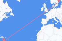 Flyreiser fra Willemstad, Curaçao til Stockholm, Sverige