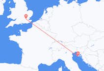 Flights from Pula to London