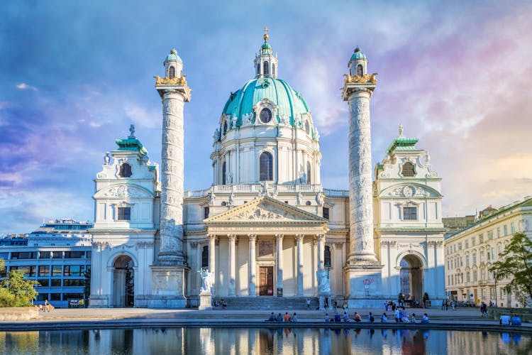 Photo of St. Charles's Church in Vienna, Austria.