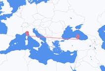 出发地 土耳其出发地 薩姆松目的地 法国巴斯蒂亚的航班