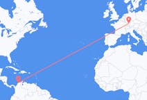 Flug frá Barranquilla, Kólumbíu til Stuttgart, Þýskalandi