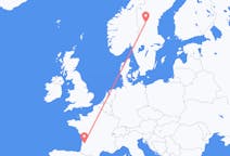 Flights from Sveg, Sweden to Bordeaux, France