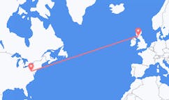 Flyrejser fra Hagerstown, USA til Glasgow, Skotland