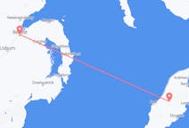 Vluchten van Belfast, Noord-Ierland naar Douglas, Alaska, het eiland Man