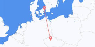 Flights from Denmark to Czechia