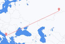 Fly fra Kurgan, Kurgan Oblast til Tirana