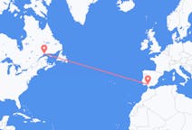 Flyreiser fra Sept-Îles, Canada til Sevilla, Spania