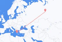 Flights from Surgut, Russia to Kalamata, Greece