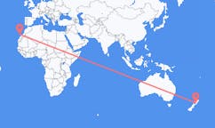 Vluchten van Palmerston North, Nieuw-Zeeland naar Ajuy, Spanje