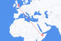 Flights from Gode, Ethiopia to London, England