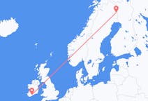 Vluchten van Pajala, Zweden naar Cork, Ierland