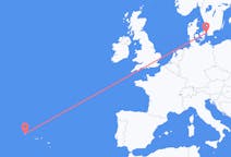 Flights from Copenhagen, Denmark to Flores Island, Portugal