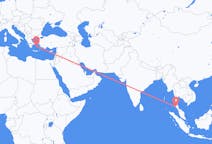 Flyreiser fra Krabi, Thailand til Naxos, Hellas