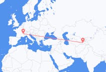 Flyg från Dusjanbe, Tadzjikistan till Chambery, Frankrike