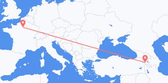 アルメニアからフランスへのフライト