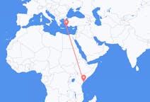 Flyg från Lamu, Kenya till Rhodes, England, Grekland