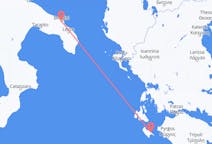 Vluchten van Zakynthos-eiland, Griekenland naar Brindisi, Italië