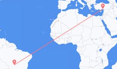Flyreiser fra Barra do Garças, Brasil til Adana, Tyrkia