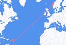 Flights from Saint Joseph Parish, Dominica to Bergen, Norway