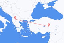 Loty z Ochryda, Macedonia Północna z Kayseri, Turcja