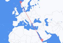 Flyreiser fra Balbala, Djibouti til Florø, Norge