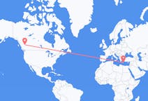 Flyreiser fra Prince George, Canada, til Sitia, Canada