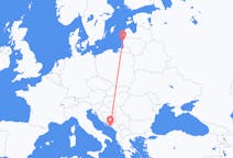 Vluchten van Palanga, Litouwen naar Dubrovnik, Kroatië