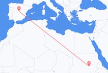 スーダンのから ハルツーム、スペインのへ マドリードフライト