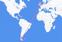 Flyg från Punta Arenas, Chile till Bristol, England
