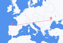 Loty z Kiszyniów, Mołdawia do Santiago del Monte, Hiszpania