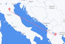 ギリシャのカストリアからから、イタリアのボローニャまでのフライト