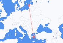 Vluchten van Palanga, Litouwen naar Naxos, Griekenland