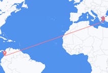 Flyrejser fra Santiago de Cali, Colombia til Santorini, Grækenland