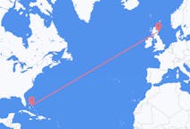 Flyreiser fra Nord Eleuthera, Bahamas til Aberdeen, Skottland