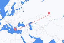 Fly fra Novosibirsk til Khania