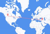 Loty z Calgary, Kanada do Diyarbakiru, Turcja